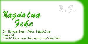 magdolna feke business card
